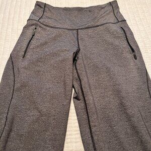 Lululemon Dark Gray Joggers – Size 8 | Zipper Details + Performance Fabric